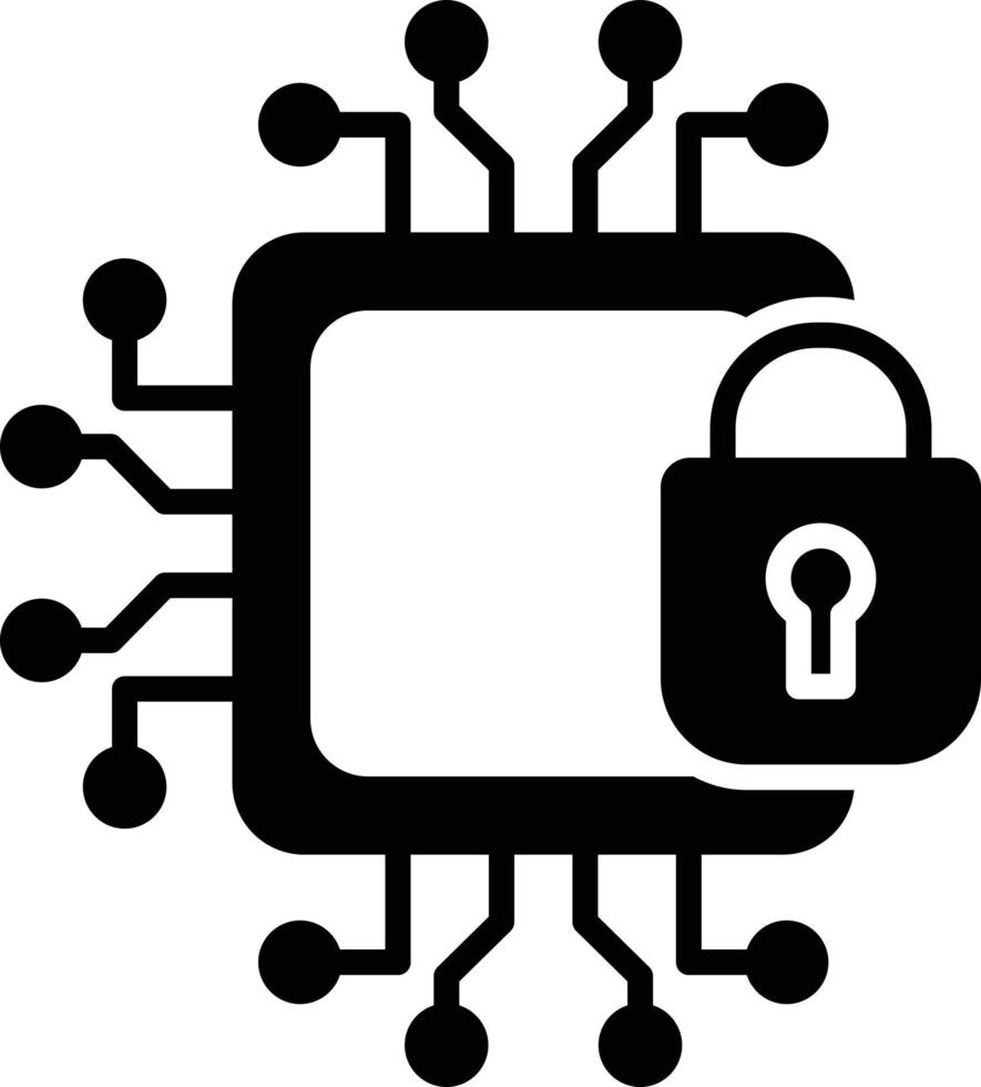 Encrypt Glyph Icon vector