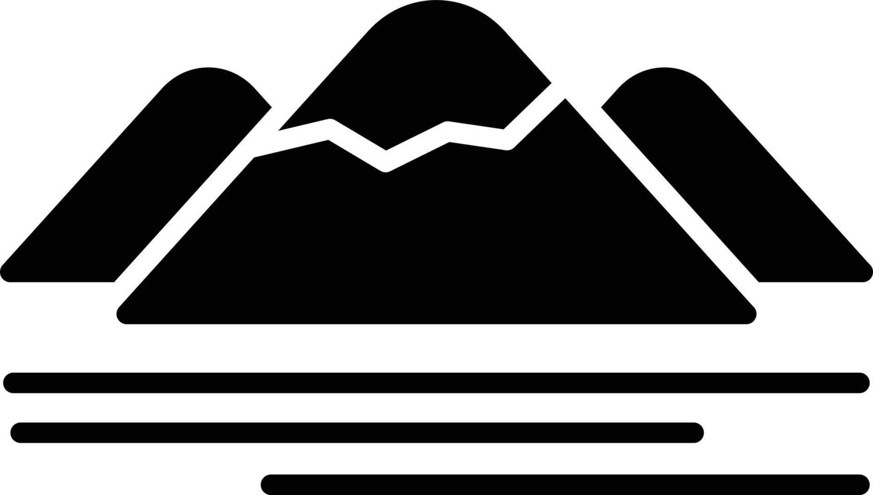 Mountain Glyph Icon vector