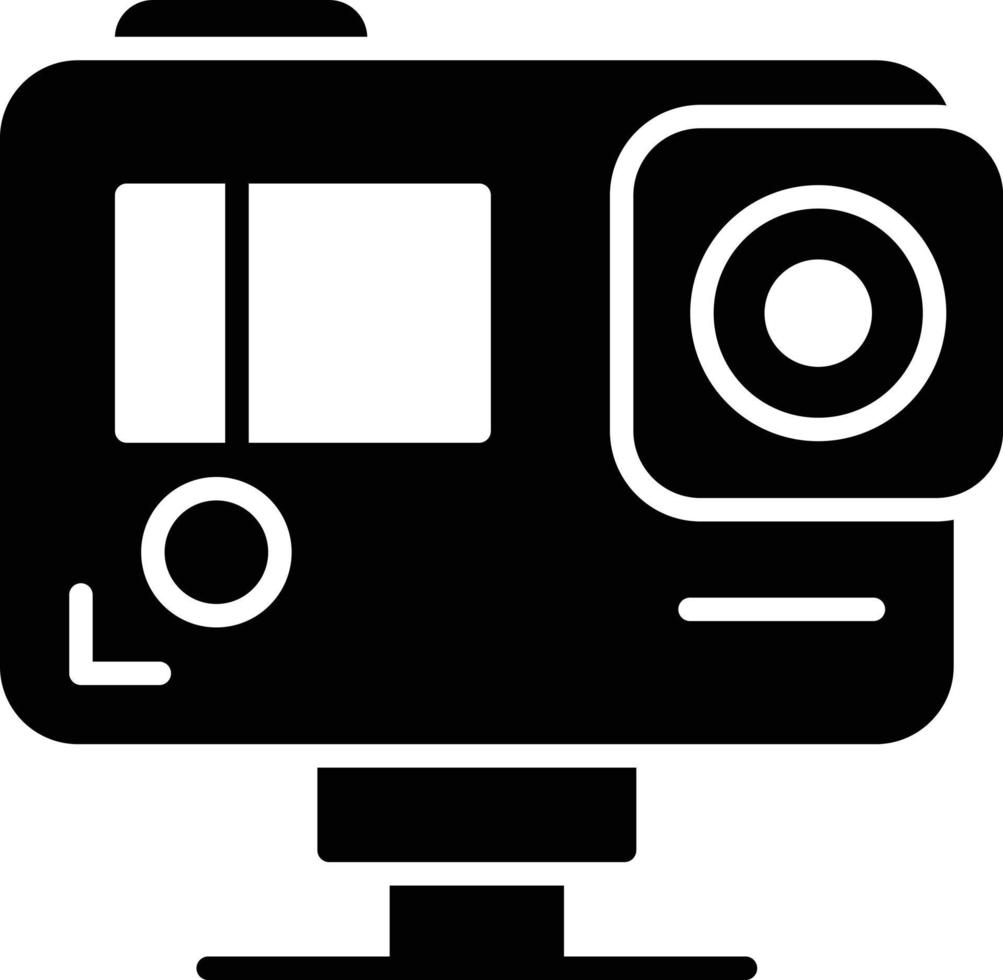 Action Camera Glyph Icon vector