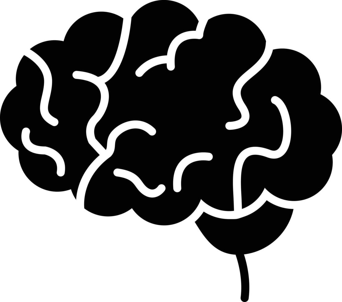 Brain Glyph Icon vector