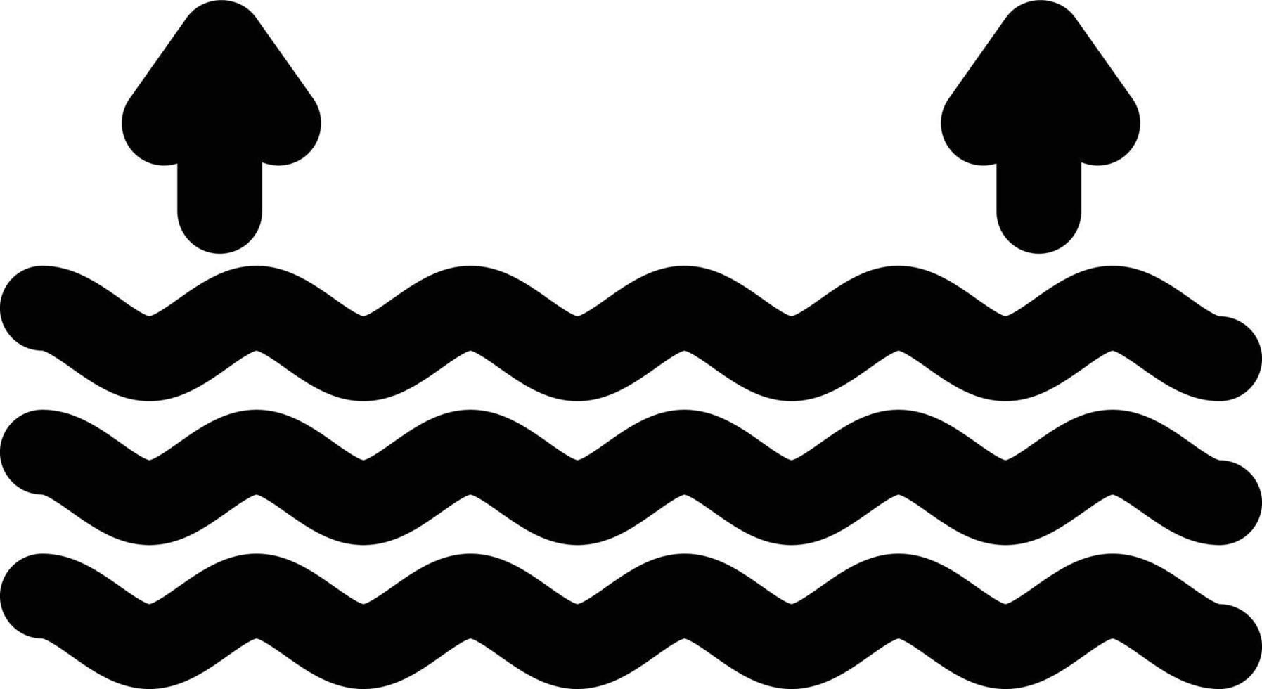 High Tide Glyph Icon vector