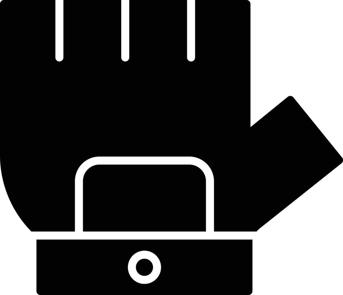Cycling Gloves Glyph Icon vector