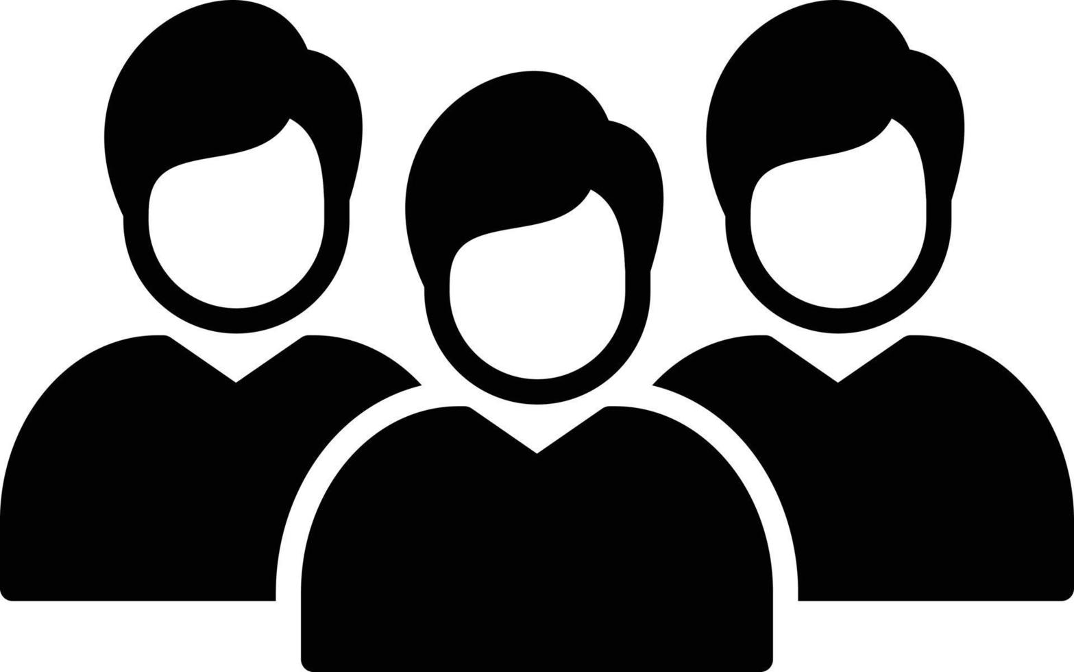 Teamwork Glyph Icon vector