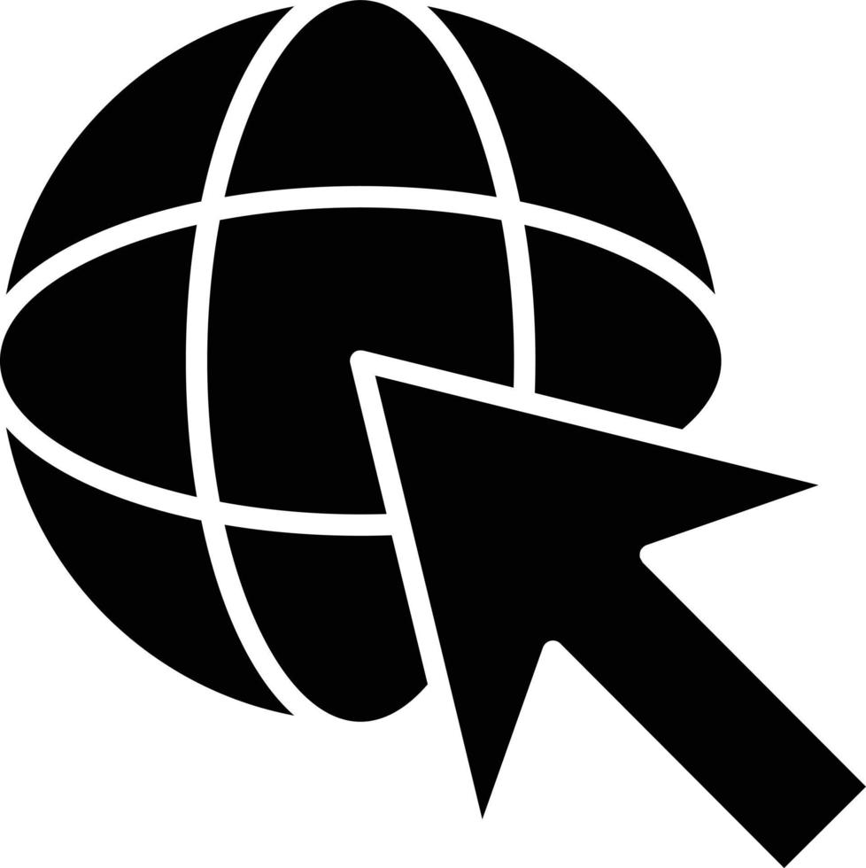 World Wide Glyph Icon vector