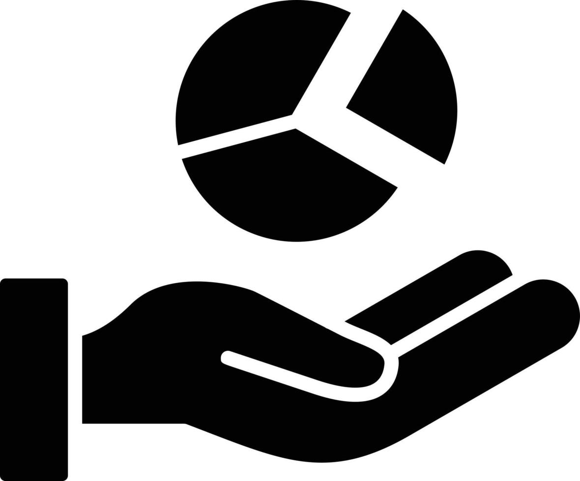 Pie Chart Glyph Icon vector
