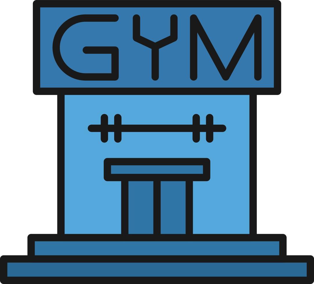 Gym Line Filled vector