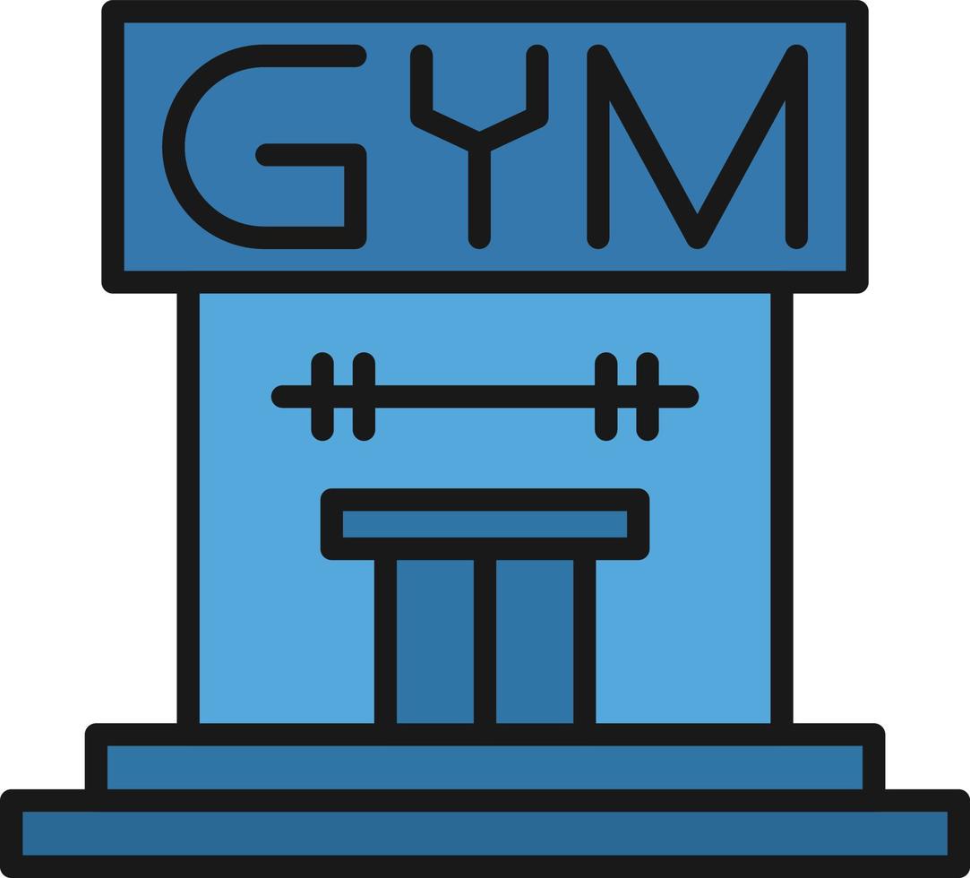 línea de gimnasio llena vector