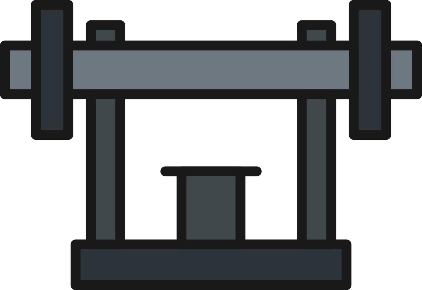Gym Machine Line Filled vector