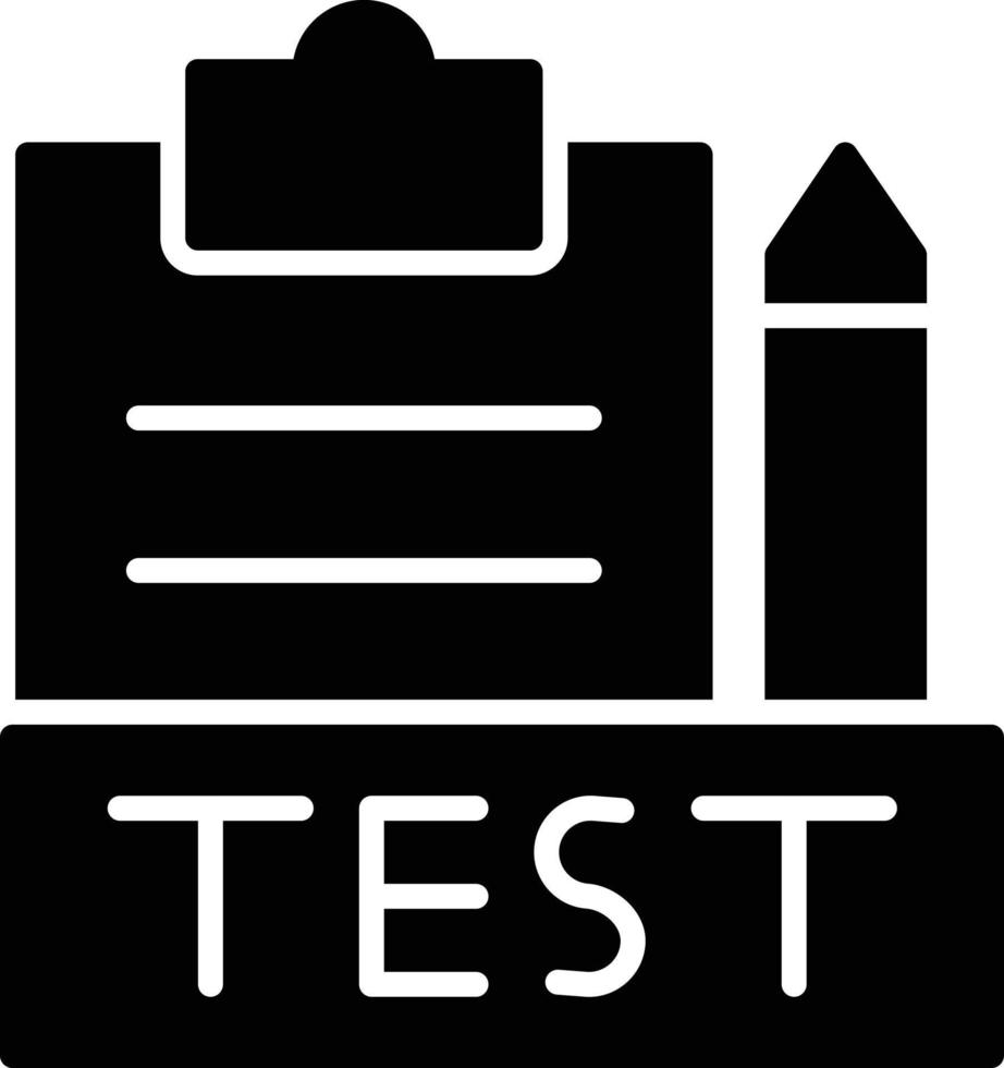 7 - Test Glyph Icon vector