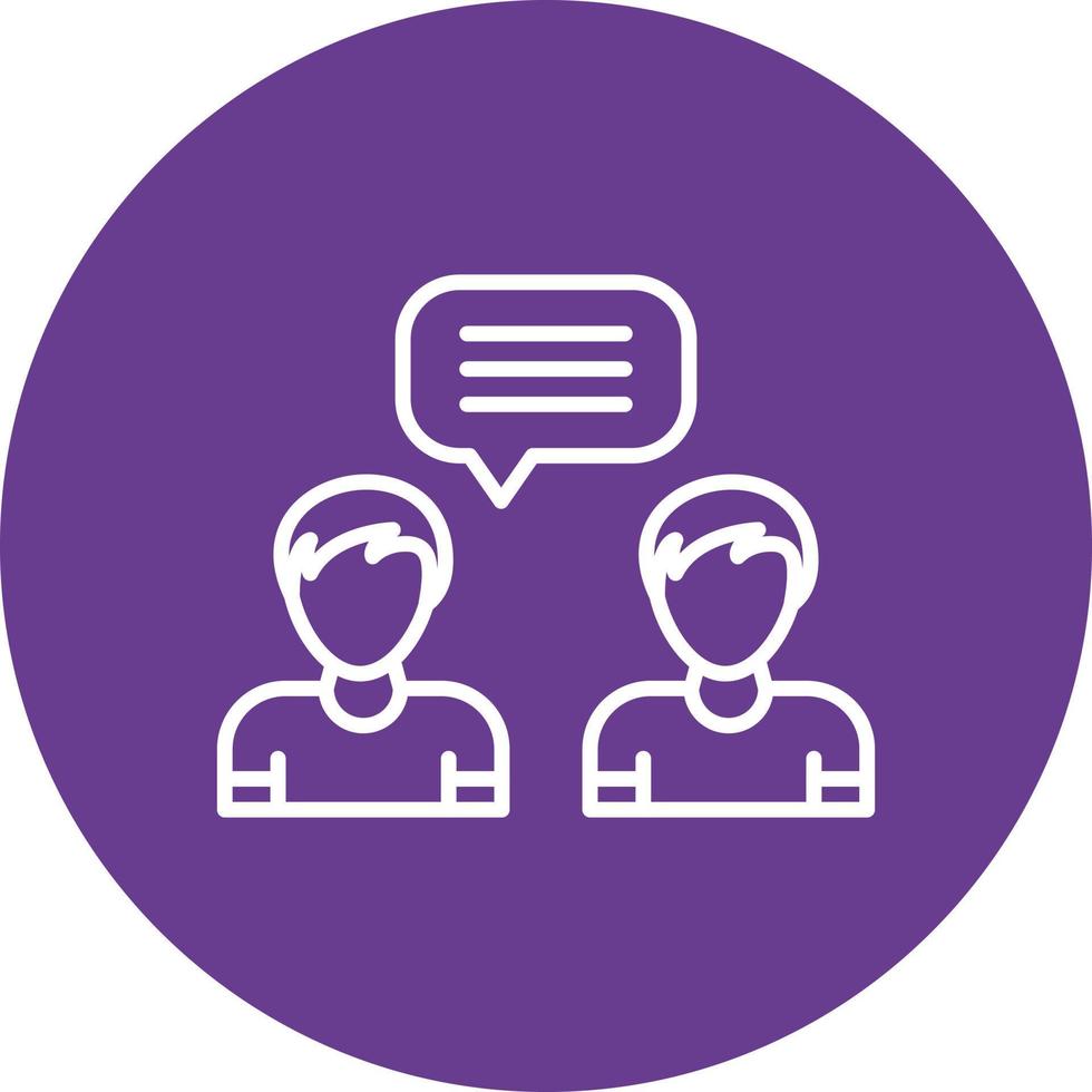 Conversation Line Circle Multicolor vector