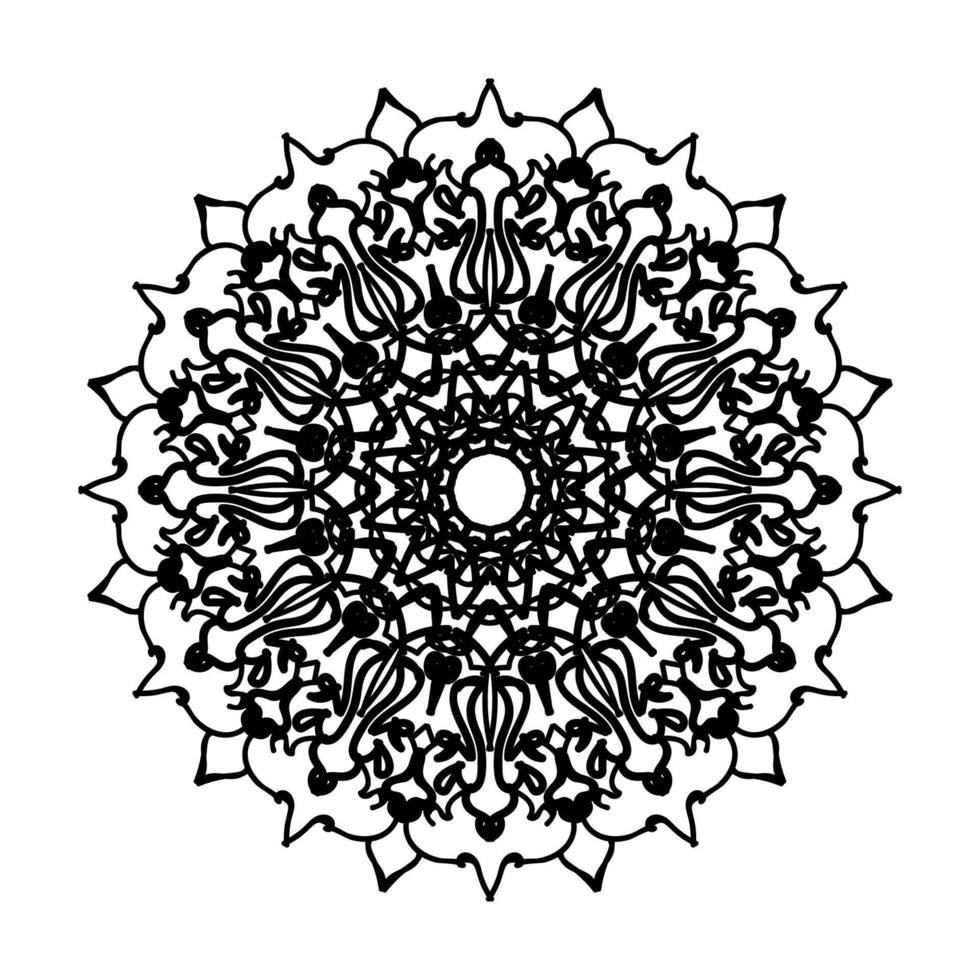 marco dibujado a mano con mandala. decoración en adornos de garabatos orientales étnicos. vector