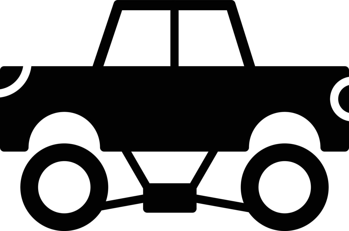 Monster Truck Glyph Icon vector