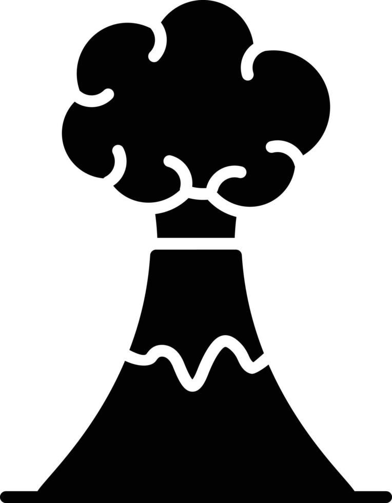 Volcano Glyph Icon vector