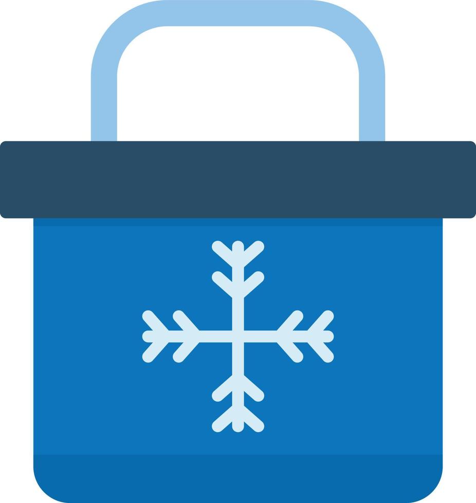 Portable Fridge Flat Icon vector
