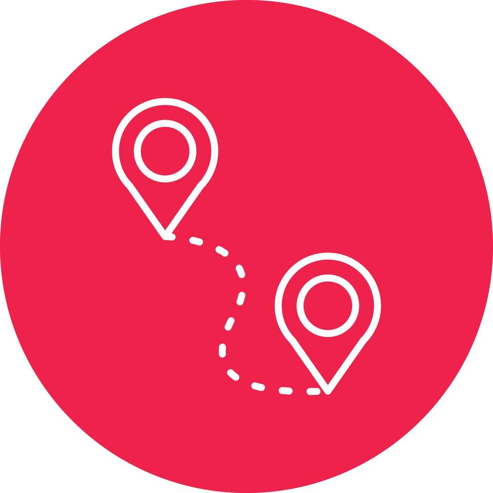 Route Line Circle Multicolor vector
