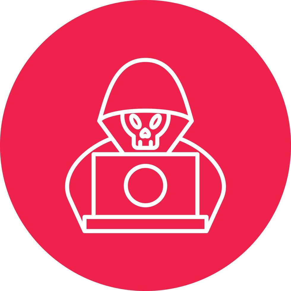 Hacker Line Circle Multicolor vector