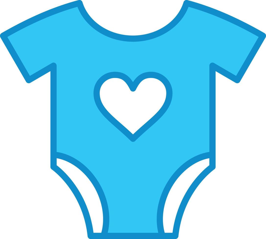 Bodysuit Line Filled Blue vector