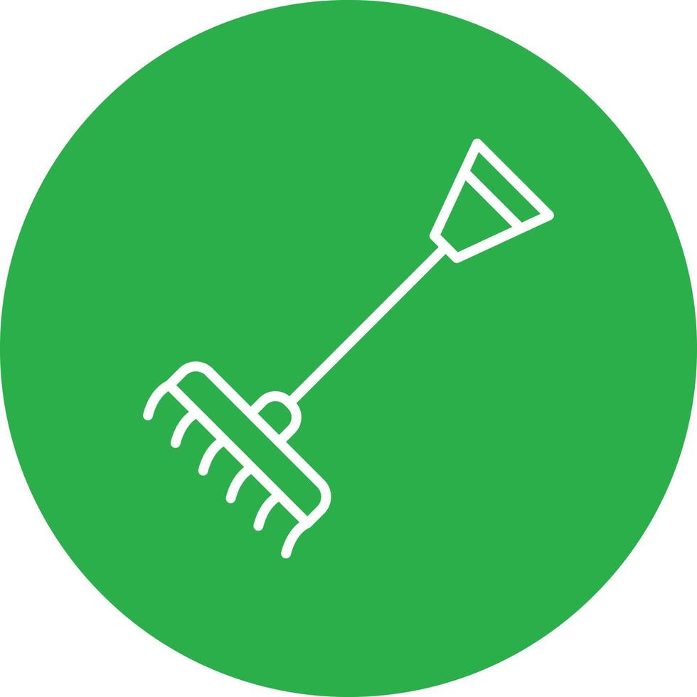 Rake Line Circle Multicolor vector