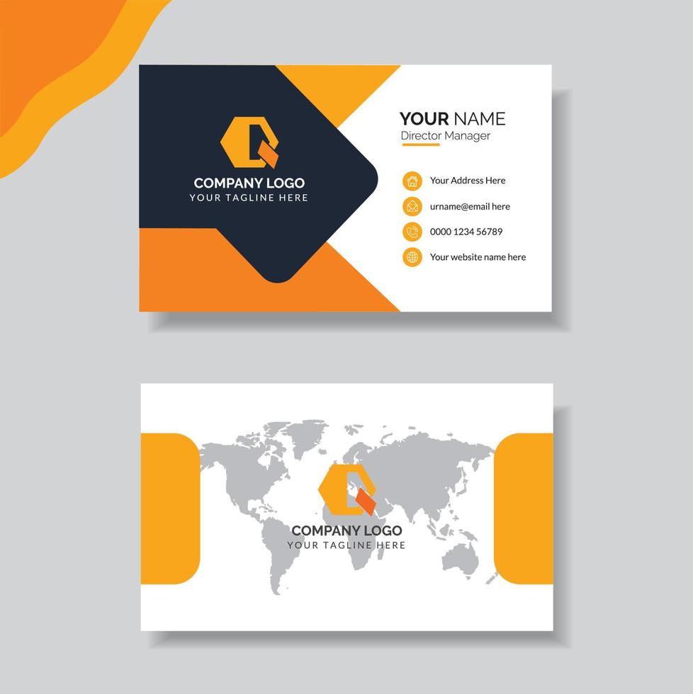 Professional corporate card template vector