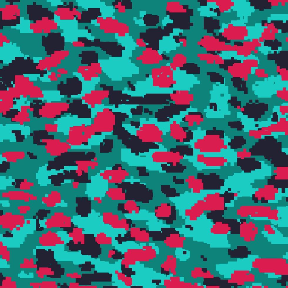 bright coloured digital camo style pattern background vector