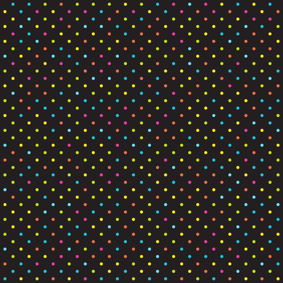 cute polka dot pattern in rainbow colours vector