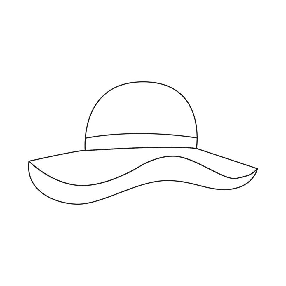 Hat outline, great design for any purposes. a awesome looking cap line.Cartoon style. vector