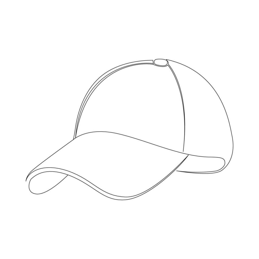 A awesome looking cap line.Cap outline in cartoon style. Education ...