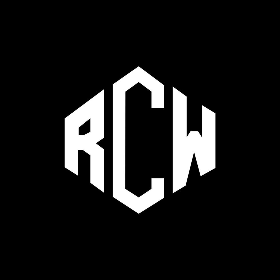 RCW letter logo design with polygon shape. RCW polygon and cube shape logo design. RCW hexagon vector logo template white and black colors. RCW monogram, business and real estate logo.