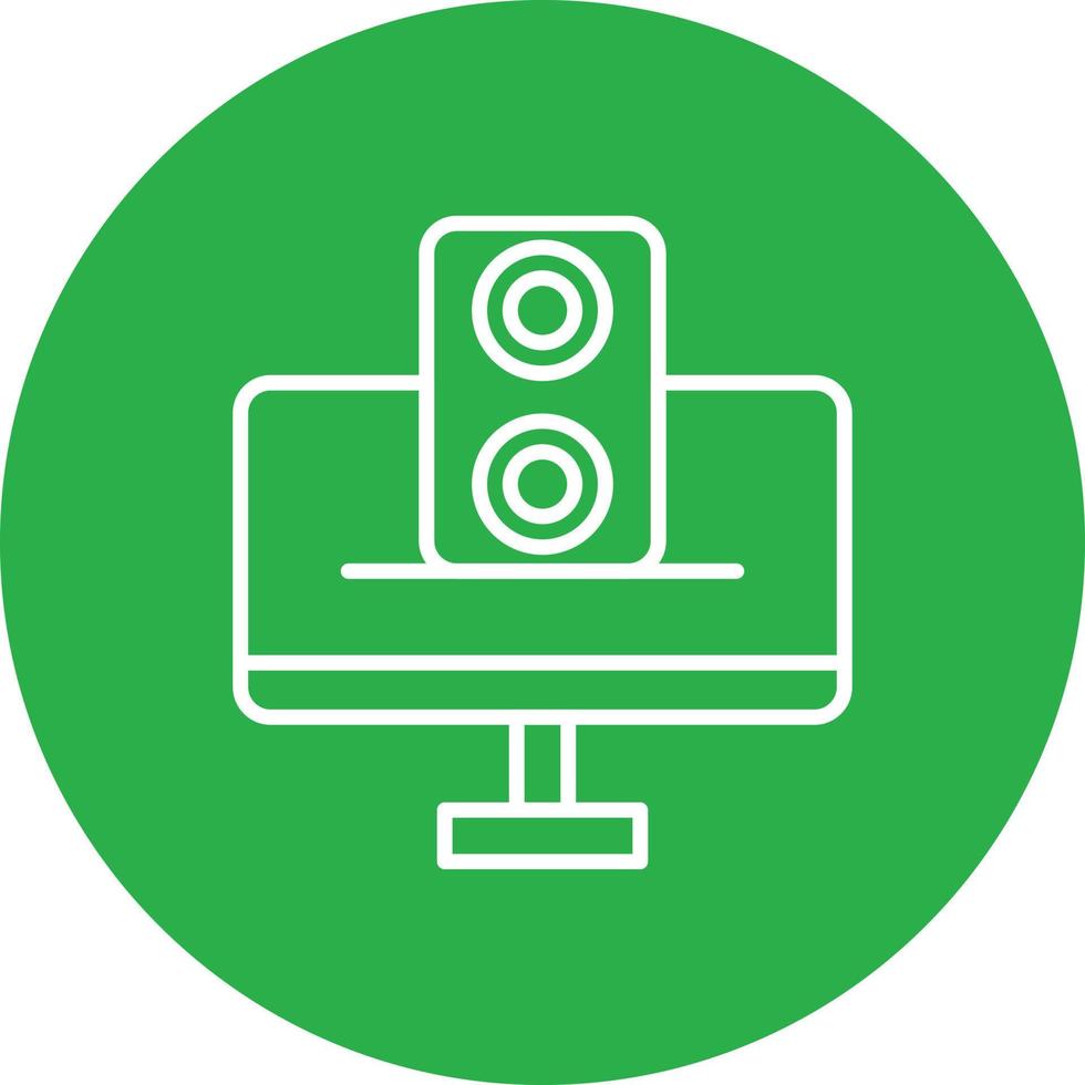 Speaker Glyph Circle Multicolor vector