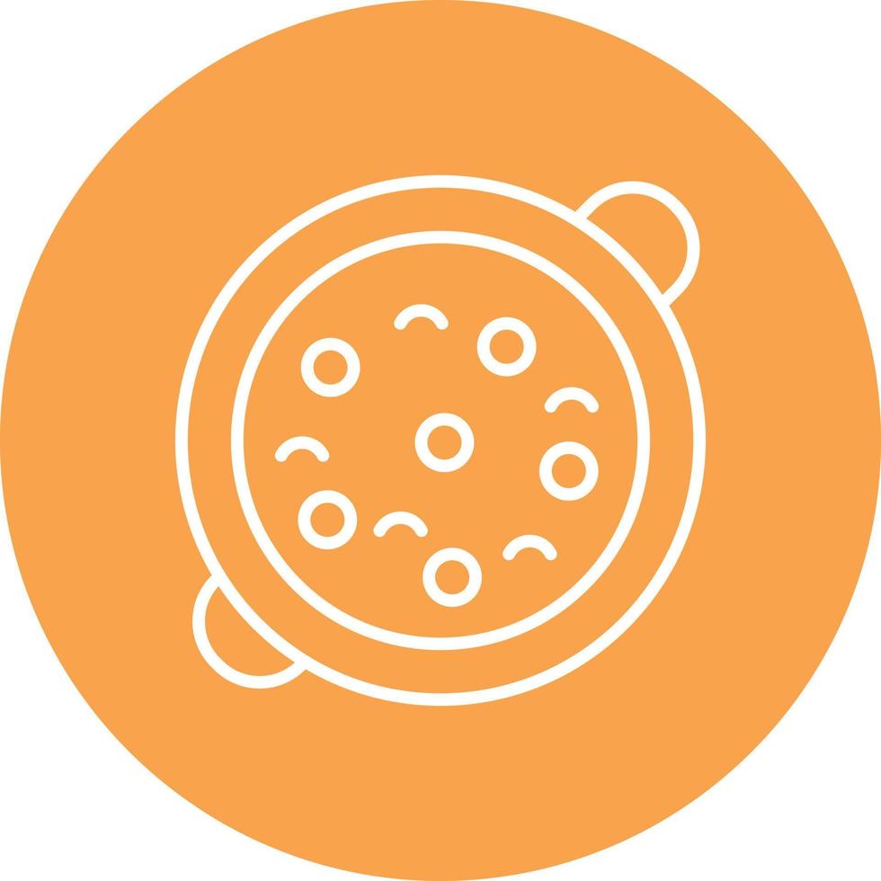 Paella Line Circle Multicolor vector