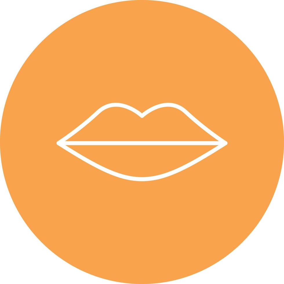 Lips Line Circle Multicolor vector