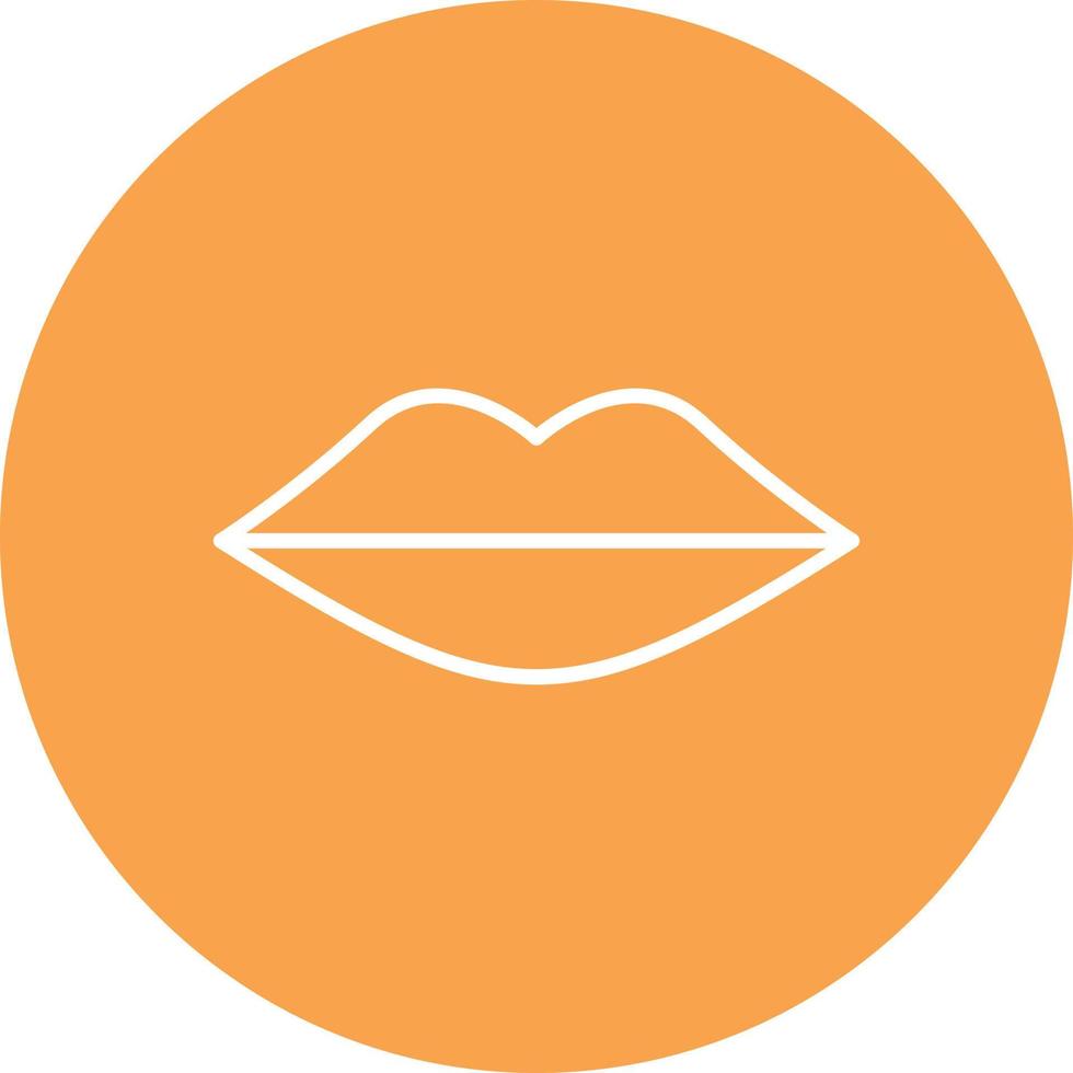 labios linea circulo multicolor vector