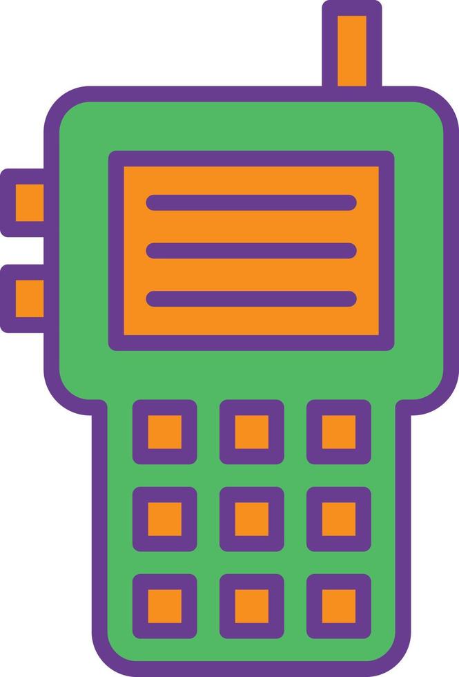 Walkie Talkie Line Filled Two Color vector