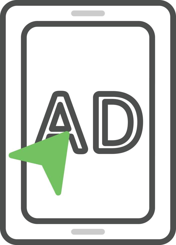 AD Gradient Icon vector