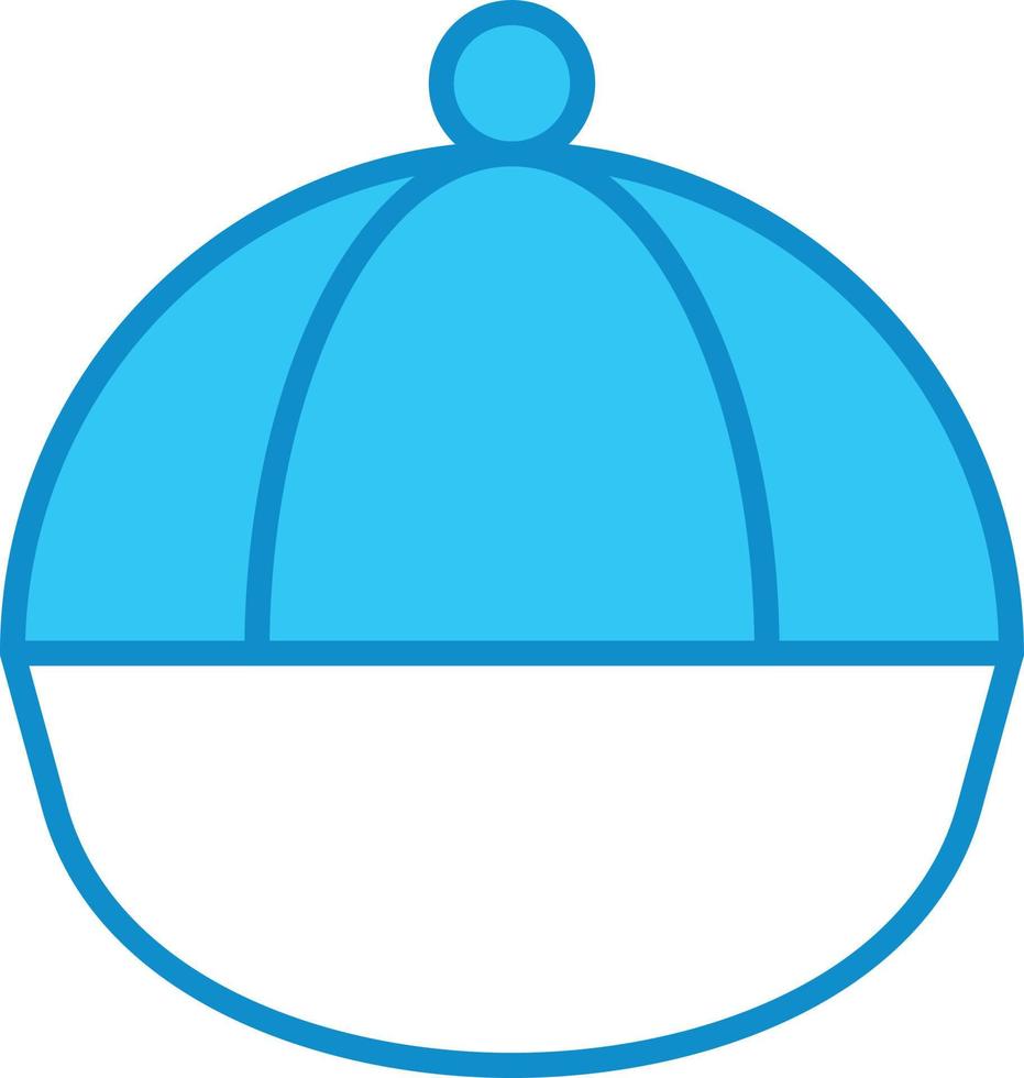 línea de sombrero llena de azul vector