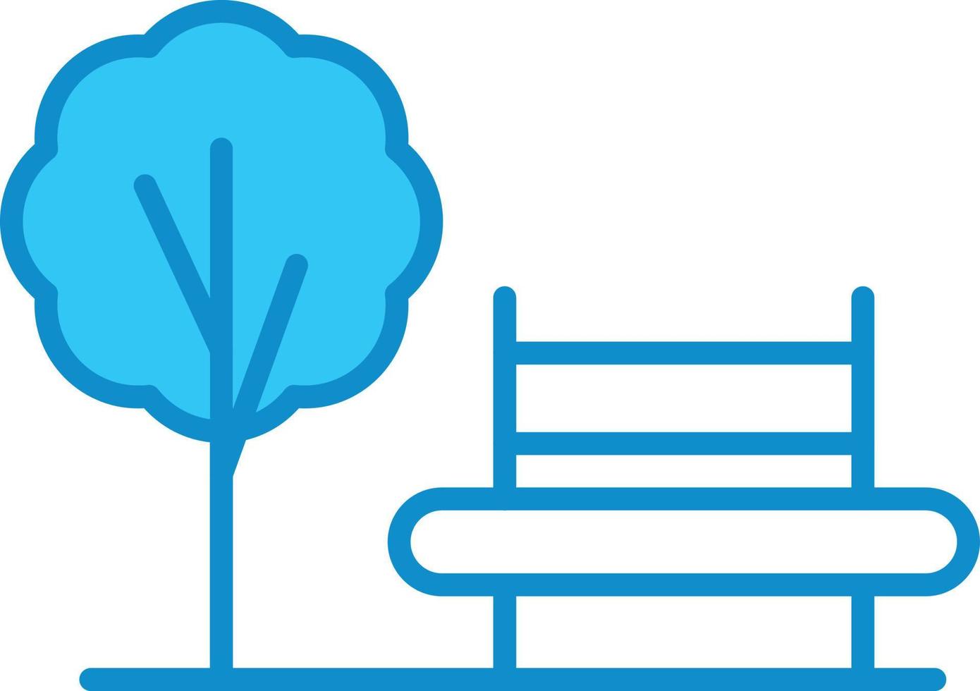 Park Line Filled Two Color vector