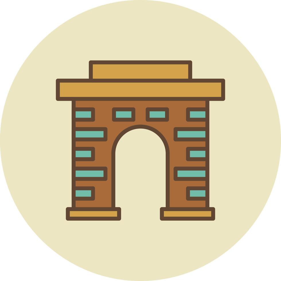 Arch Filled Retro vector