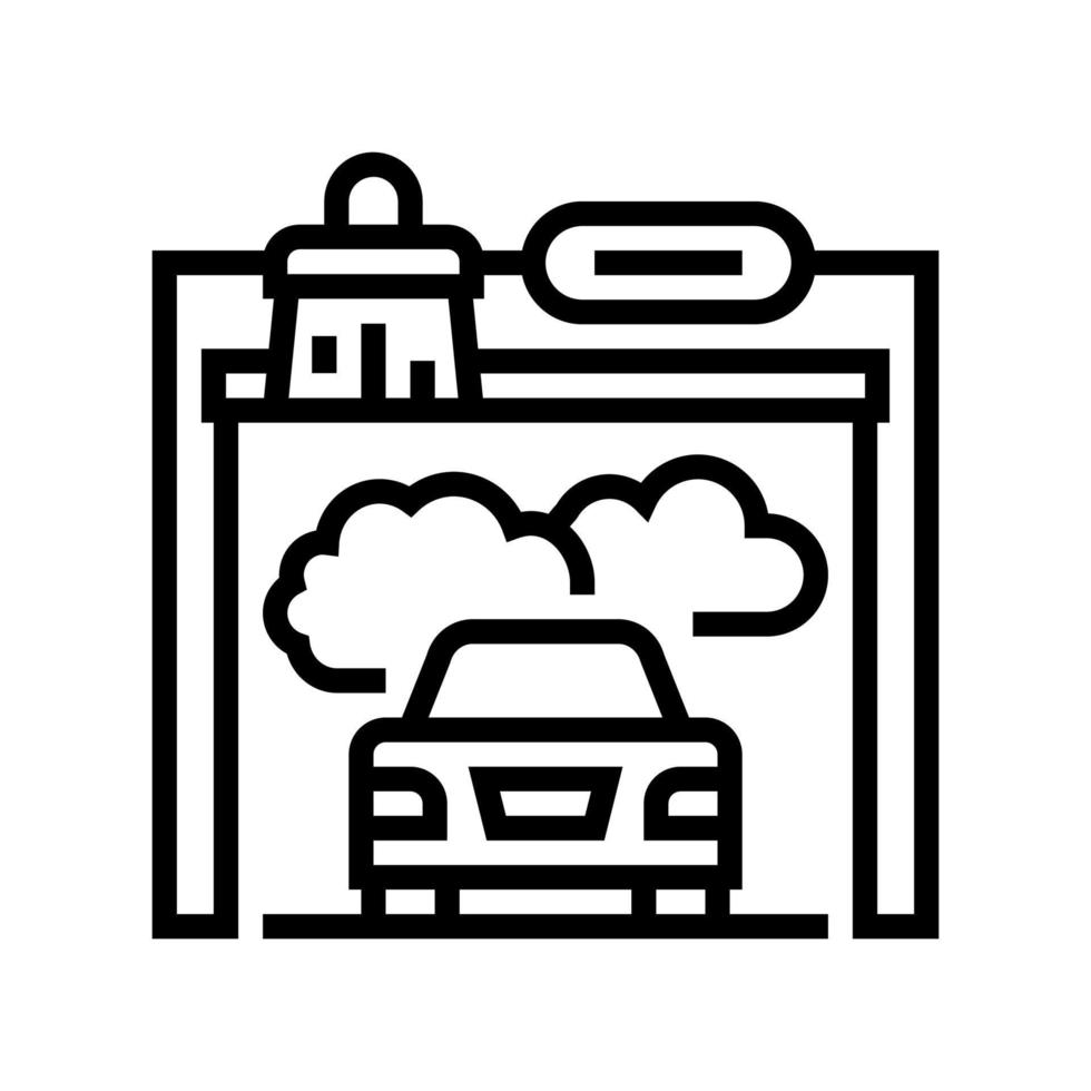 car painting services line icon vector illustration