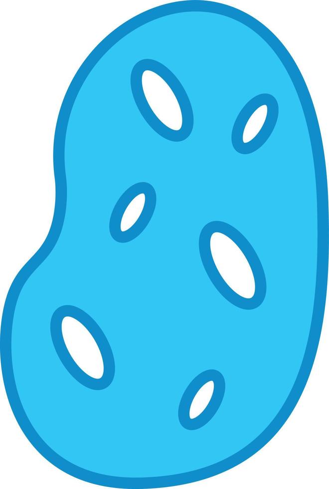 Potato Line Filled Blue vector