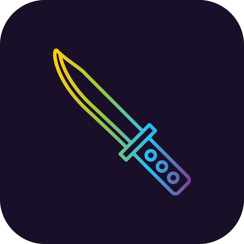 icono de gradiente de cuchillo vector