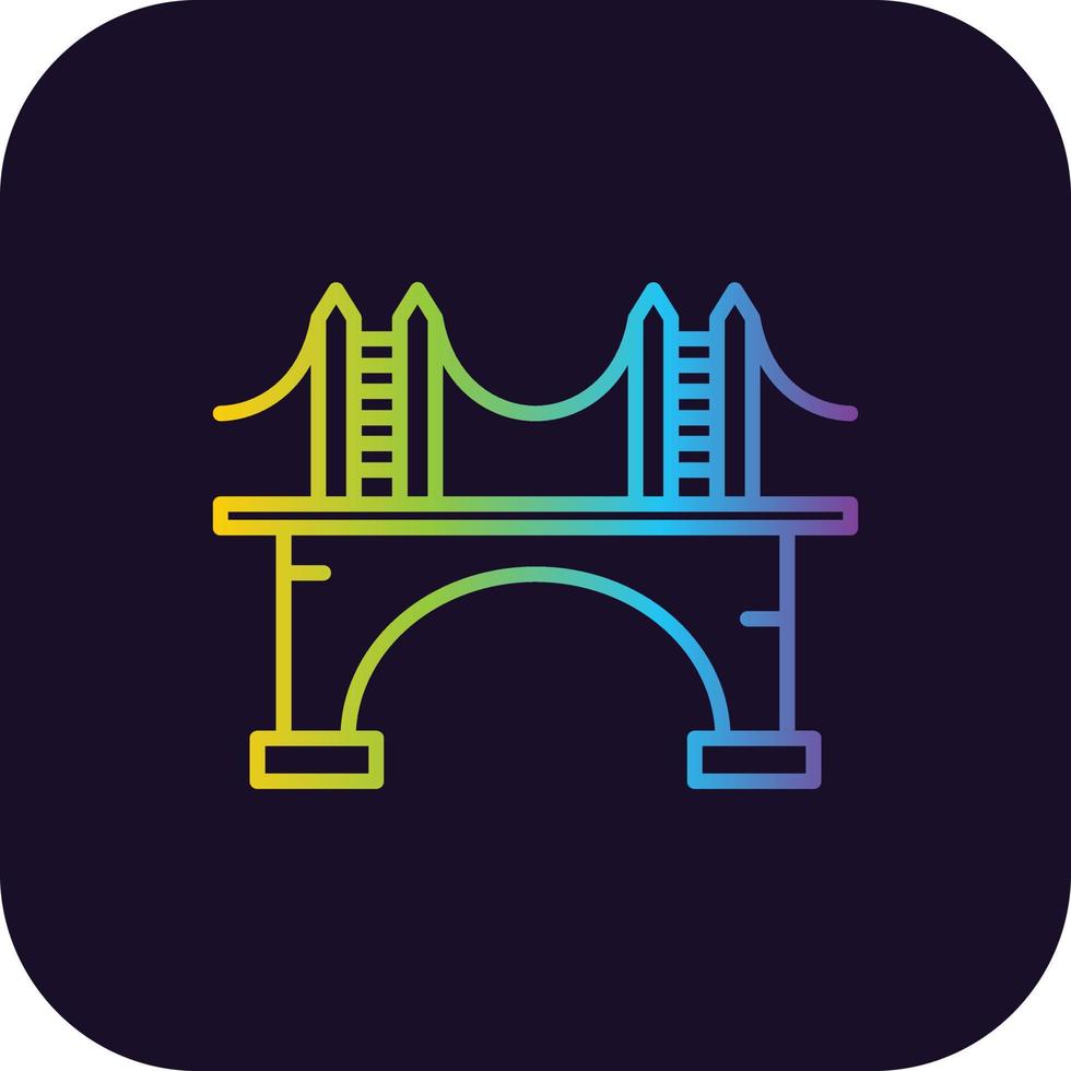 Bridge Gradient Icon vector