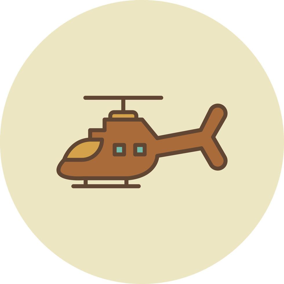 Helicopter Filled Retro vector