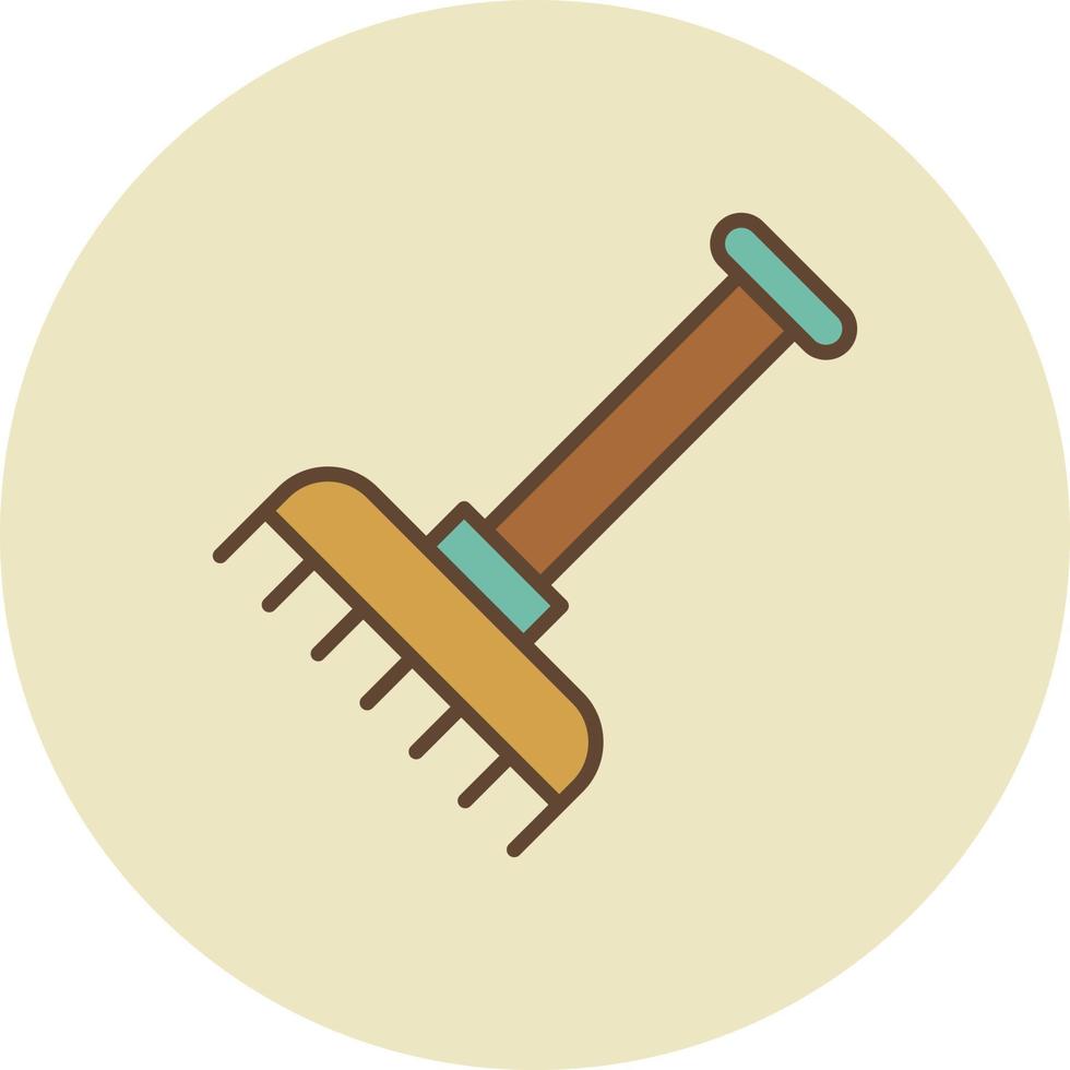 Rake Filled Retro vector