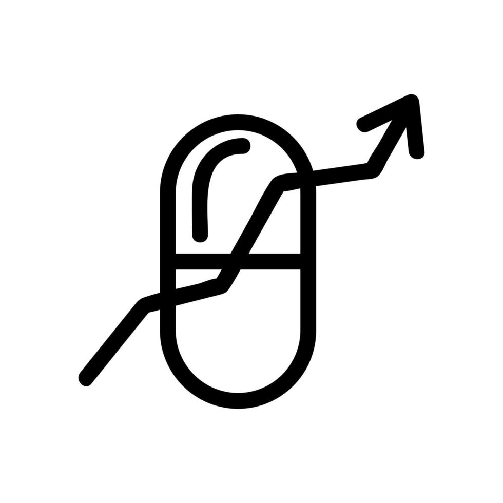 vector de icono de esteroides de píldora. ilustración de símbolo de contorno aislado