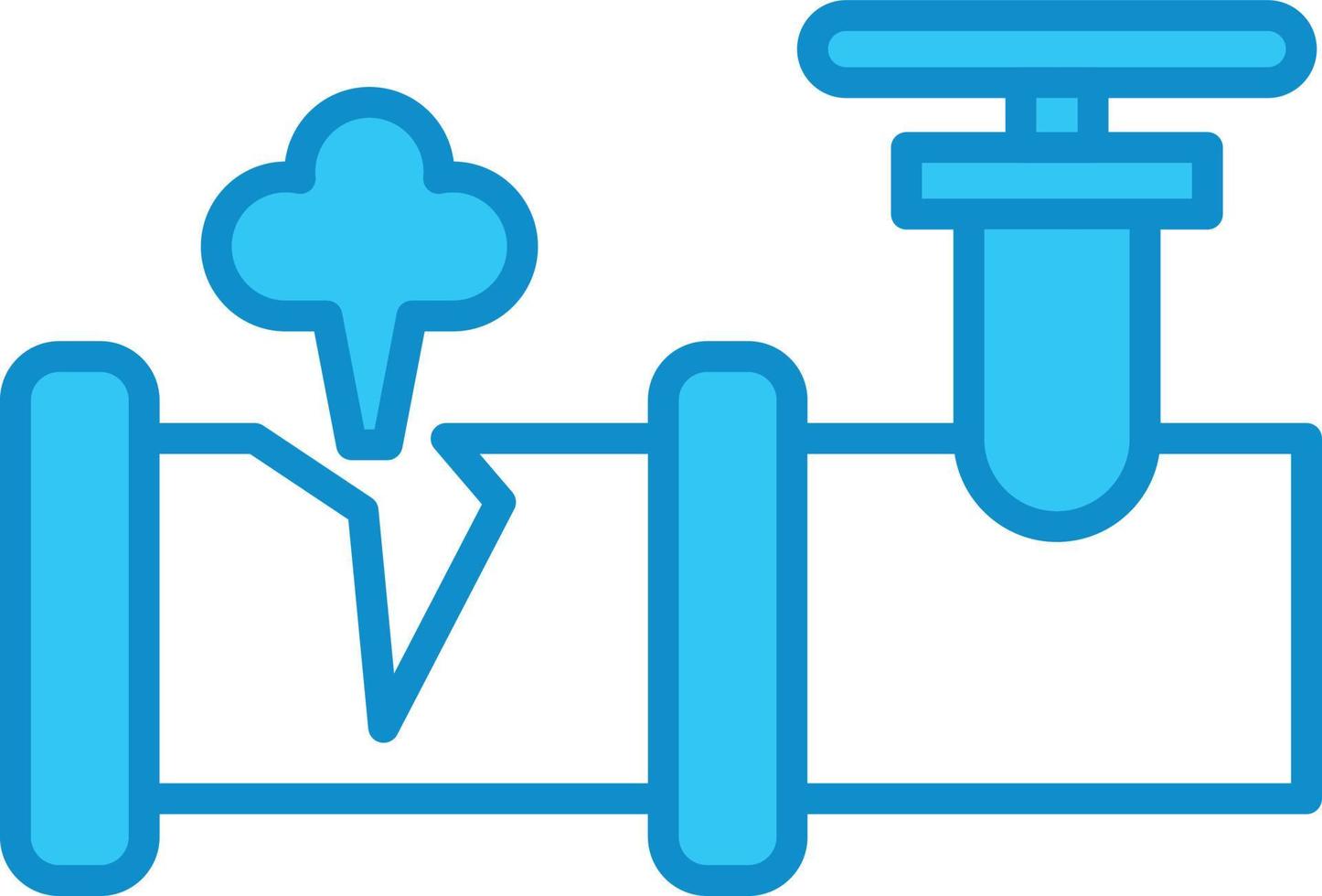 Leakage Line Filled Blue vector