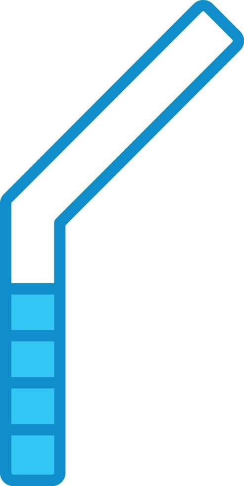 Drinking Straw Line Filled Blue vector