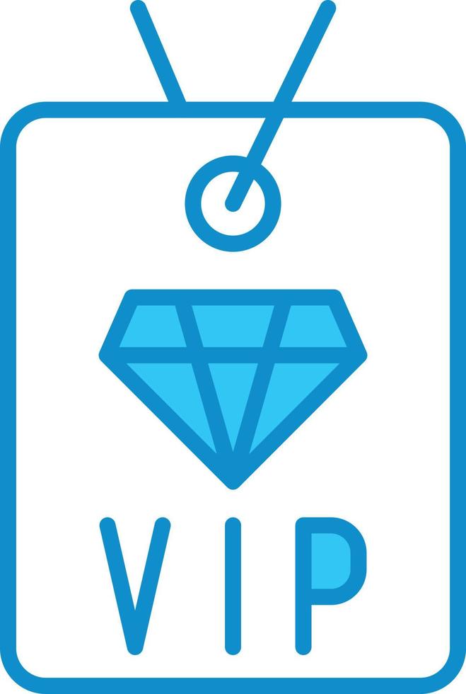 línea de privilegio vip llena de azul vector