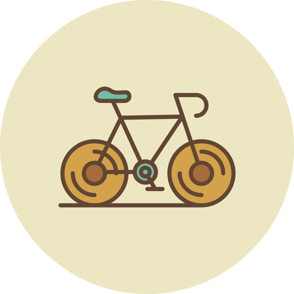 bicicleta llena retro vector