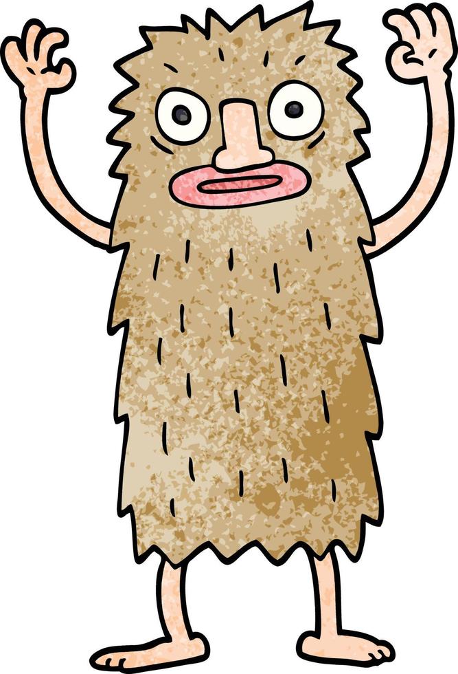 cartoon doodle bigfoot creature vector