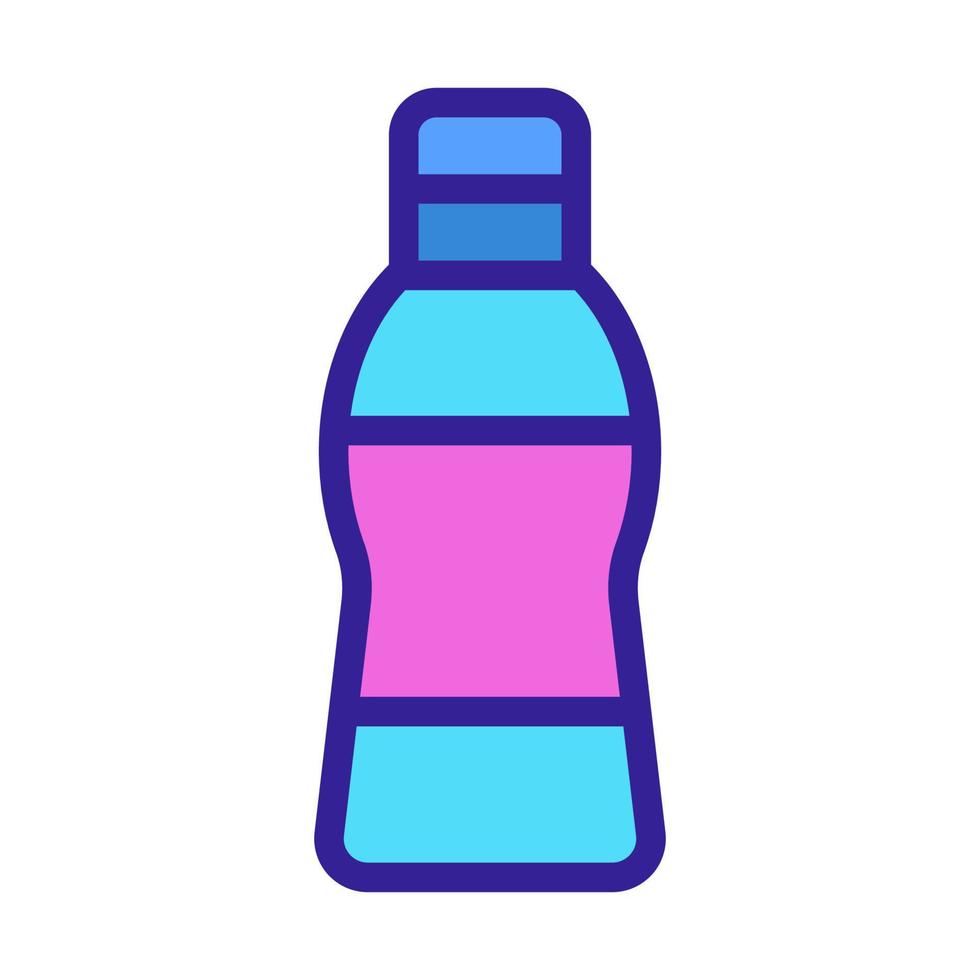 bottle plastic vector icon. Isolated contour symbol illustration